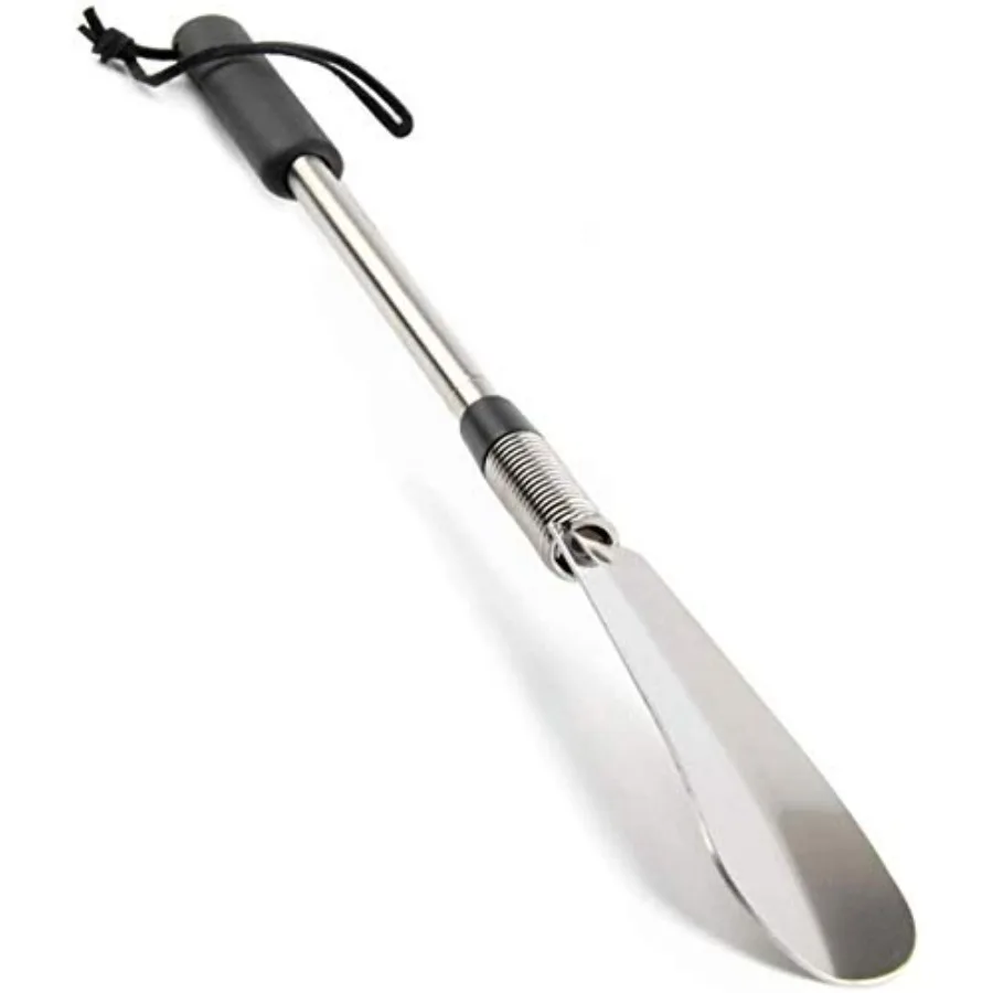 

Premium Long Handled Shoe Lifter 16" to 31" Adjustable Expander Shoe Horn - Extends and Collapses Stainless Steel Telescopic Sp