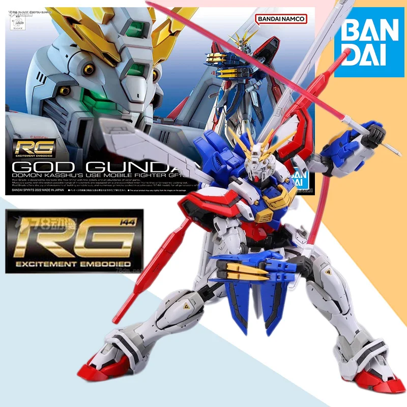 

Bandai Original RG 1/144 Mobile Suit GF13-017NJⅡ GOD GUNDAM Aninm Action Assembly Figure Model Toy Gifts for