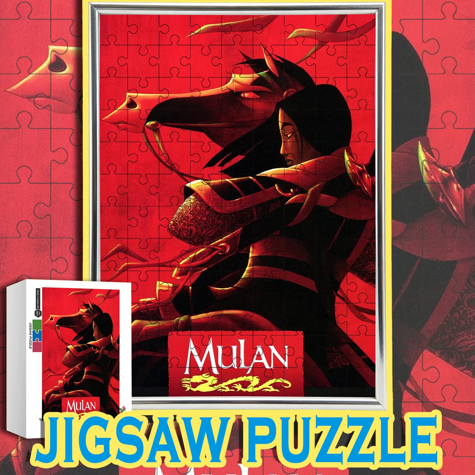 Rompecabezas de estilo retro Mulan, 108/200/300/500/1000 piezas, rompecabezas de madera para el suelo, decoración del hogar, regalo