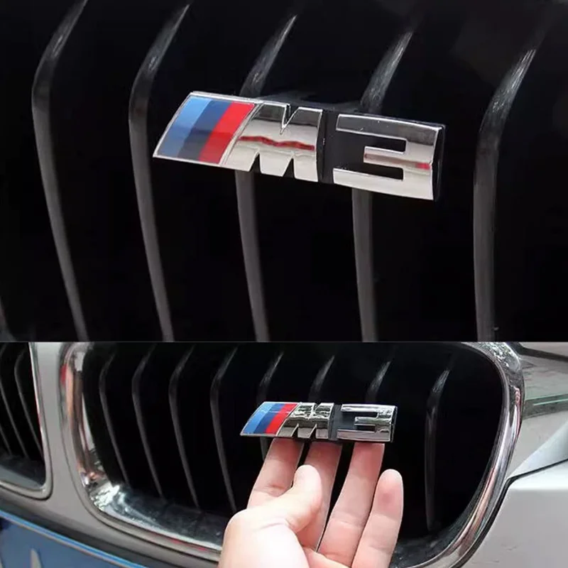 Car Goods Emblem Grill Front Hood Badge Grille Auto Accessories For BMW  M1 M2 M3 M4 M5 M6 M7 M8 Competition E92 F36 X3 X5 X7 X6