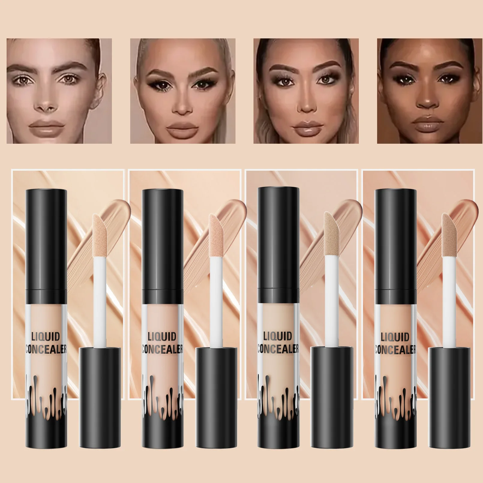 Nieuwe Vloeibare Concealer Die Gezichtsvlekken Bedekt Acne Markeert Donkere Oogkringen Die Driedimensionale Vochtinbrengende Concealer Verhelderen