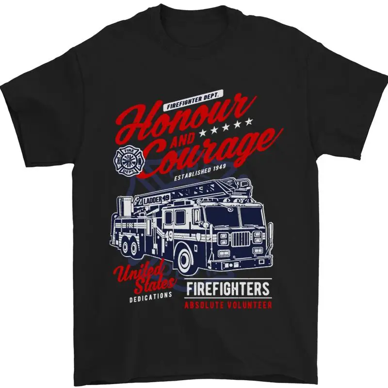 

Мужская футболка Honor and Courage Firefighter Fireman, 100% хлопок