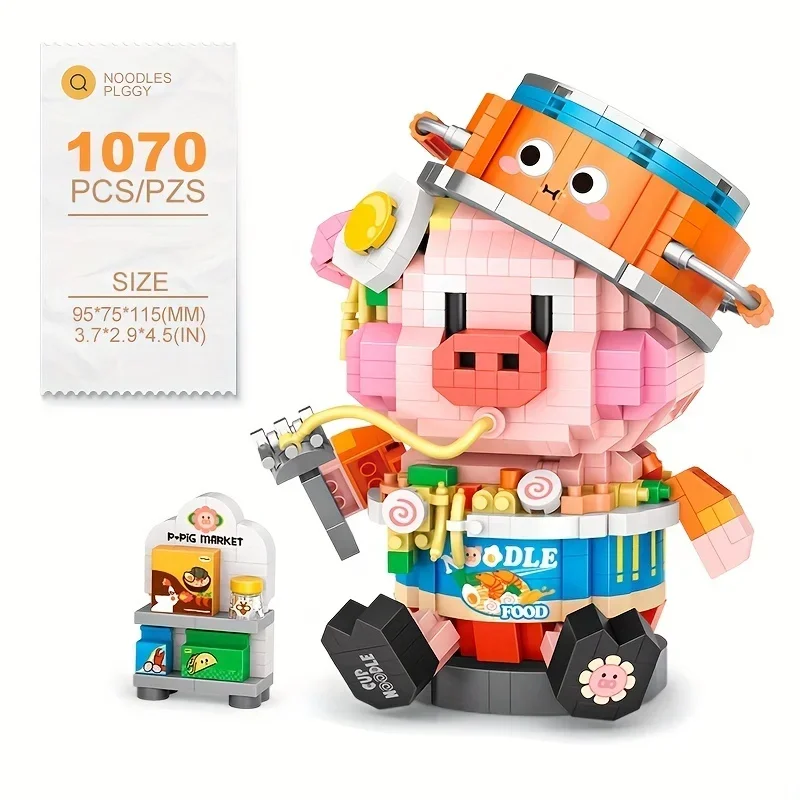 Loz Micro Drill Particle Building Blocks, Cute Canned Pigeon Face High Level Educational Assembled Building Blocks Toys