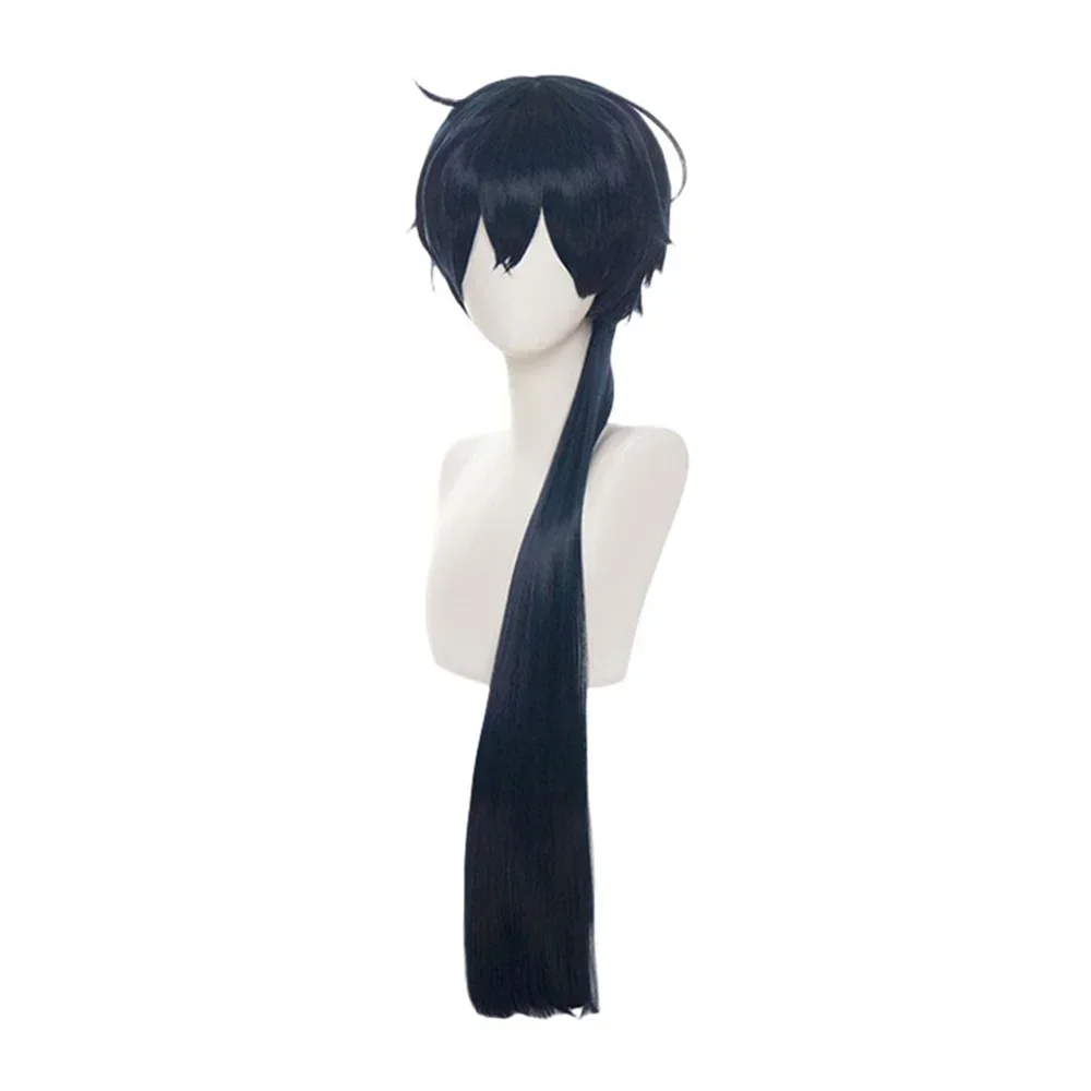 Anime vanitas no karte vanitas cosplay perucas longo azul preto resistente ao calor peruca de cabelo festa festival