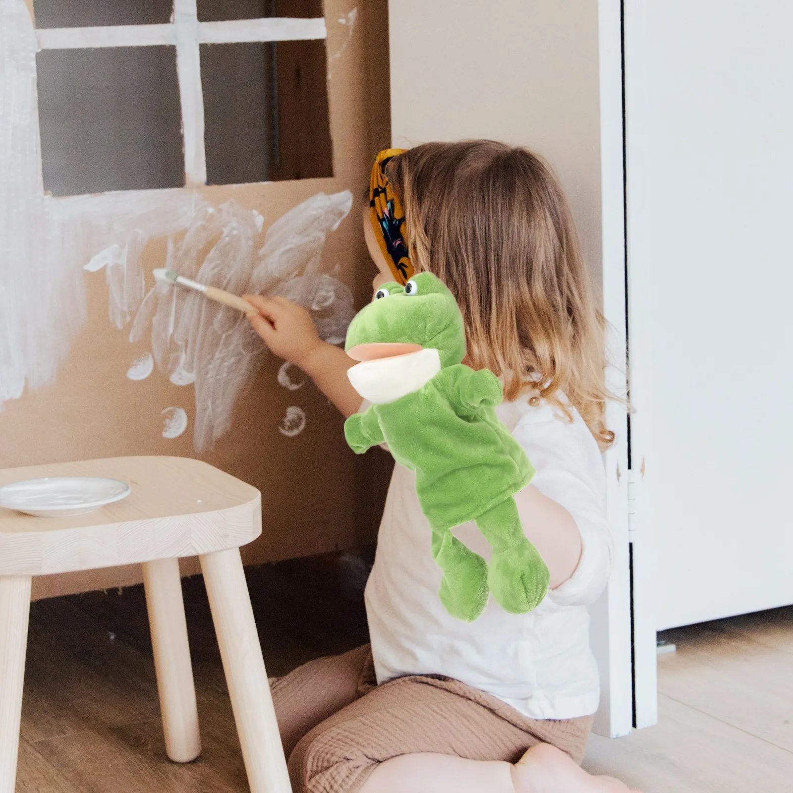 

Storytime Frog Hand Puppet Creative Educational Frog Puppet for Kids Interactive Story Telling and Imagination Play