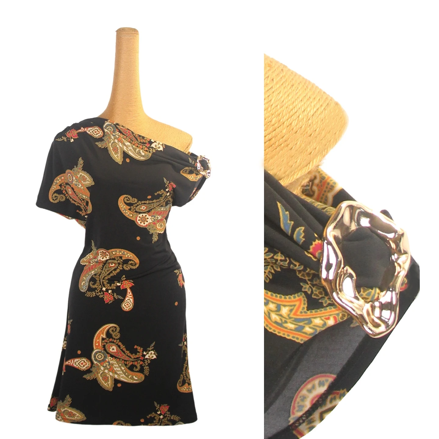 

New Sexy Slanted Shoulder Print Dress Latin Dance Dress Women Practice Clothes Rumba Tango Samba Chacha Dance Costumes DQL11474