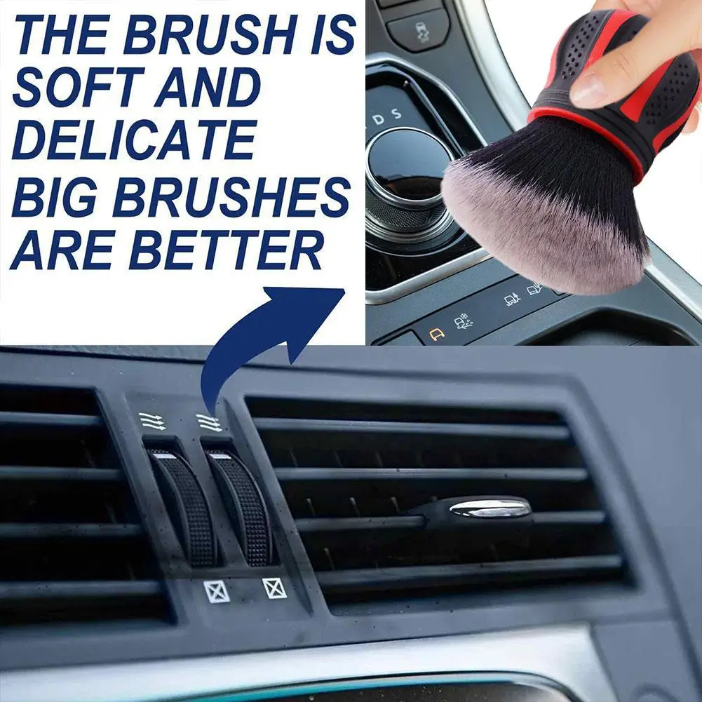 Car Detailing Brushes With Storage Rack Covers Soft Cleaner Tool Interior Dust Cleaning Bristles Detail Car Auto Brush Deta I2C9