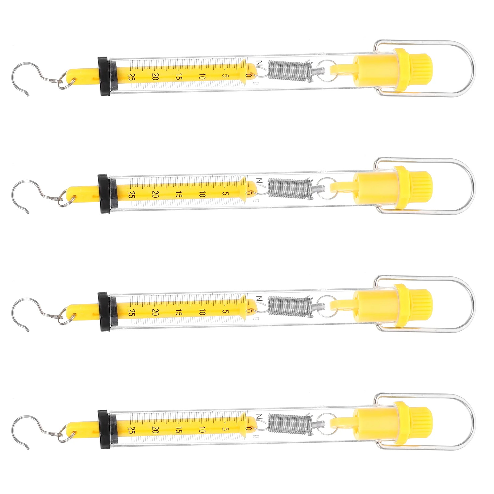 

4 Pcs Dynamometer Spring Balance Travel Portable Weight Scale Plastic Newton Force