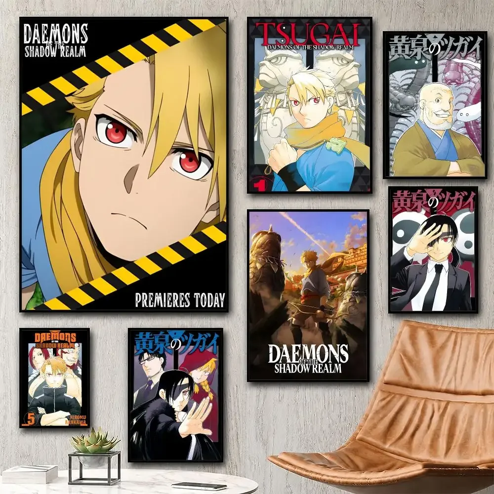 Aesthetic Wall Art Poster Trendy manga Daemons of the Shadow Realm Poster for Bedroom Dorm Room Home Decor Large Wall Picture