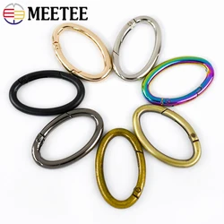 5 pezzi anelli ovali in metallo moschettone moschettone cancello a molla chiusura a scatto Clip fai da te cinturino in pelle artigianale fettuccia borsa moschettone accessorio