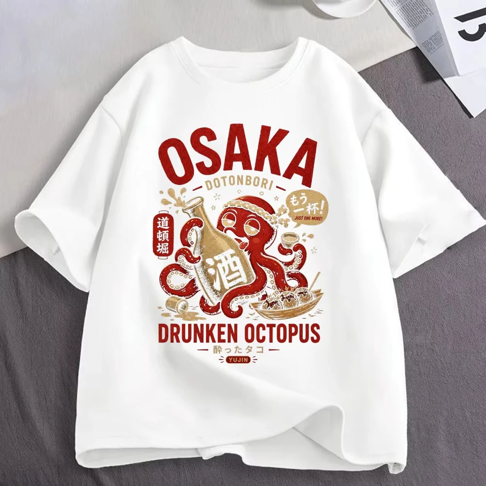 오사카 도톤보리 술취한 문어 그래픽 티셔츠 일본식 길거 - Street Fashion Osaka 리뷰 및 가격