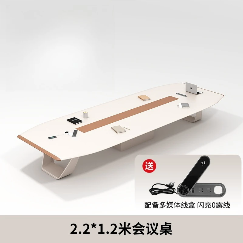 Large conference table office workbench reception table and chair combination