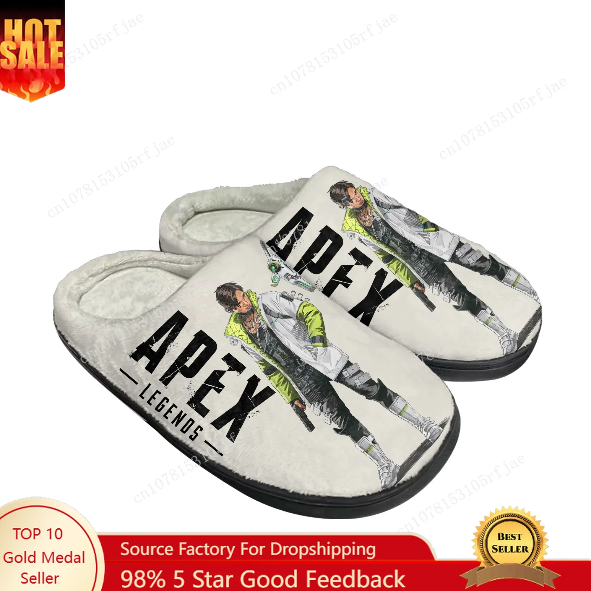 

Hot Cartoon Game Apex Legends Crypto Home Cotton Slippers Mens Womens Plush Bedroom Casual Keep Warm Shoes Tailor Made Slipper