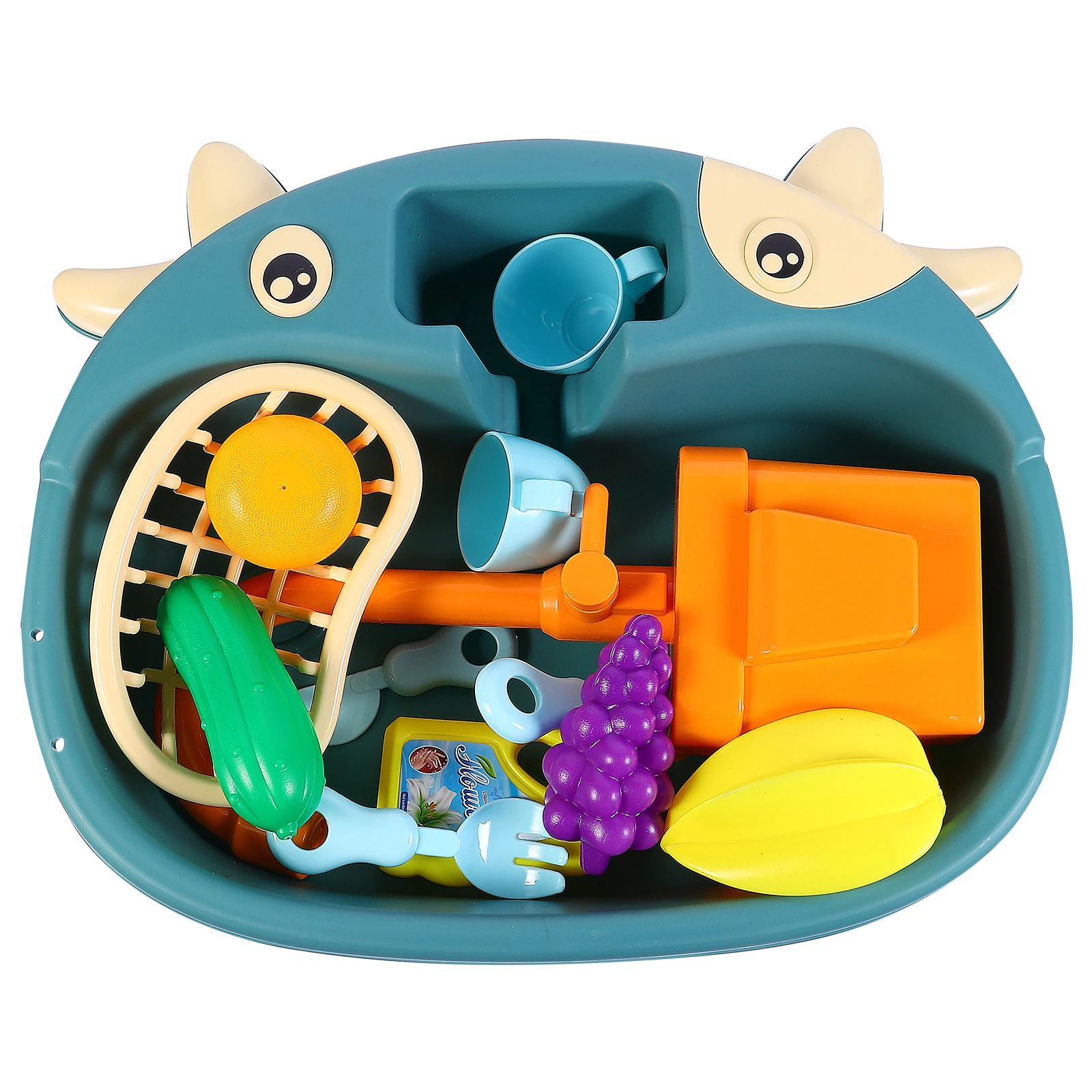 ของเล่นจำลองเครื่องล้างจานแบบอ่างล้างจานไฟฟ้า ของเล่นเสริมพัฒนาการสำหรับเด็ก ของเล่นจำลองครัวพลาสติกสำหรับเด็ก