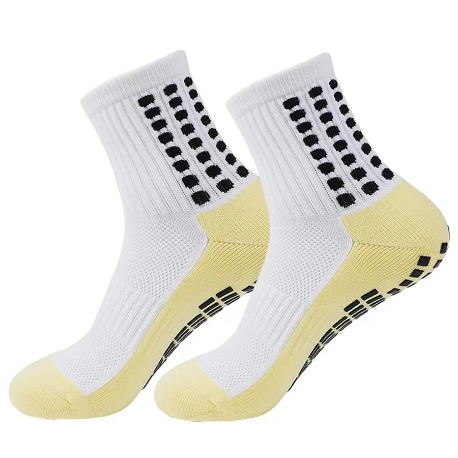 Calcetines de fútbol antideslizantes para hombre, medias para correr, baloncesto, entrenamiento, deportes, 1 par