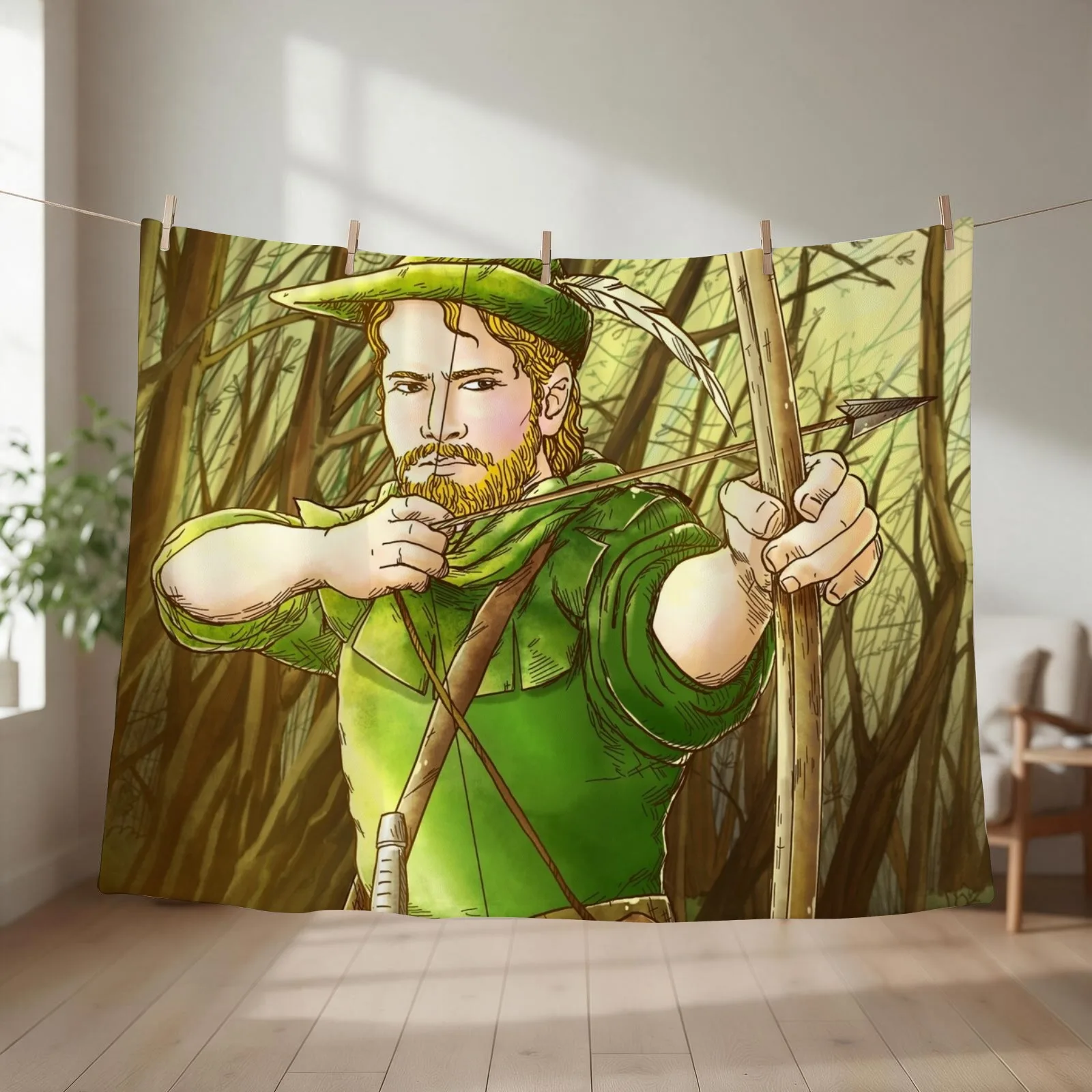 Robin Hood, The Legend Throw Blanket Furry Stuffeds Thermal Giant Sofa Blankets