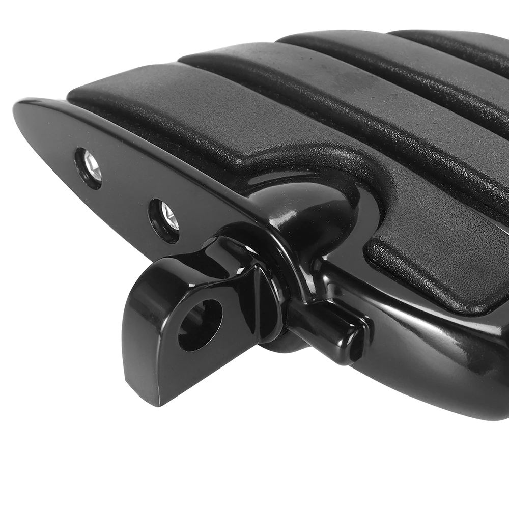 Black/ Chrome 10mm Male Mount Motorcycle Footrest Foot Pegs Floorboard Rubber For Harley Iron XL 883 1200 Touring Custom Dyna