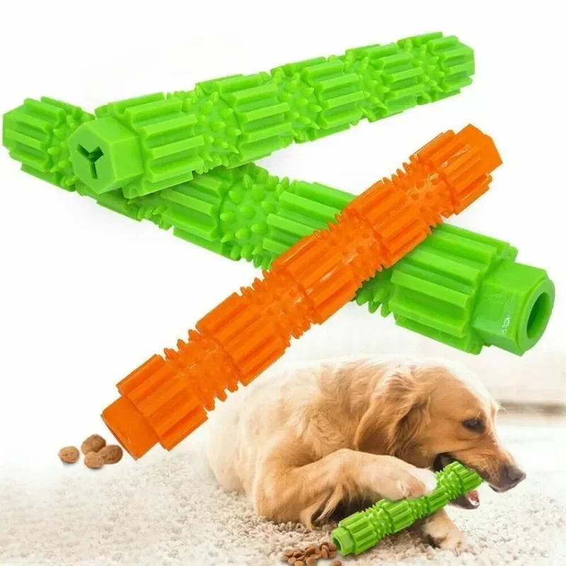 Hundespielzeug Bissfester Zahnstab Haustier Hund interaktives Spieltraining Kauspielzeug Quietschendes Gummi-Hundespielzeug Spielzeug für Hunde