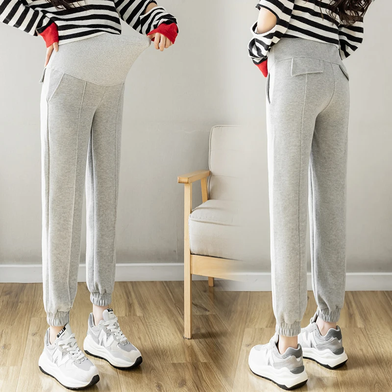 

Maternity Pants Spring Autumn Fashion Sports Loose Tide Mom Support Belly Pants Leggings Wear Maternity Clothes