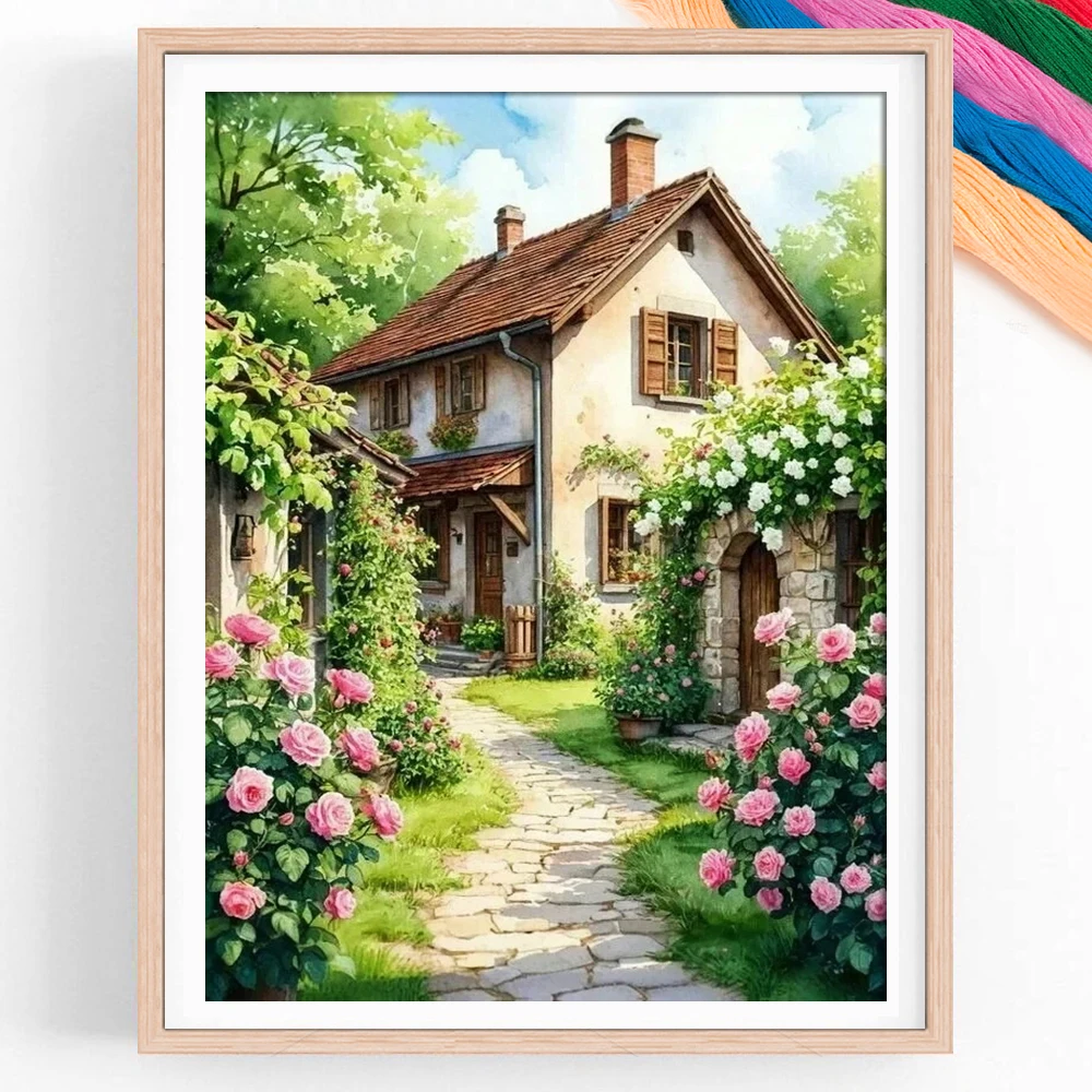Embroidery Rose Stitch - Nowa Dostawa Tkanina do Haftu Krzyżykowego