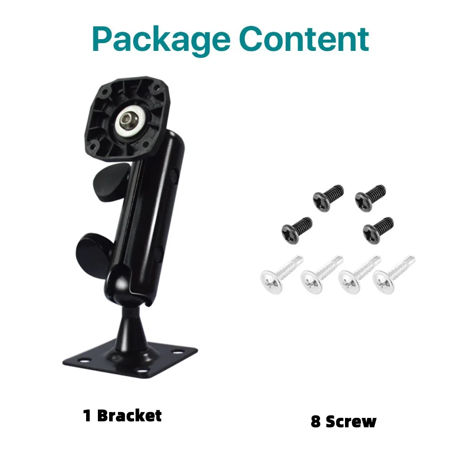 

Кронштейн для автомобильного монитора, стальной сферический кронштейн 180° ° Вращающийся держатель для экранов 7, 9, 10, 10.36 дюймов, универсальный держатель для приборной панели/рабочего стола