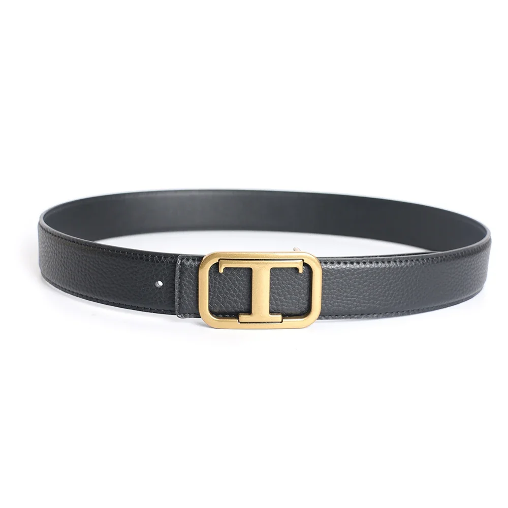 

Luxury Brand Designer Pin T Buckle Belt Men High Quality Women Genuine Real Leather Dress Strap for Jeans Waistband Western Goth