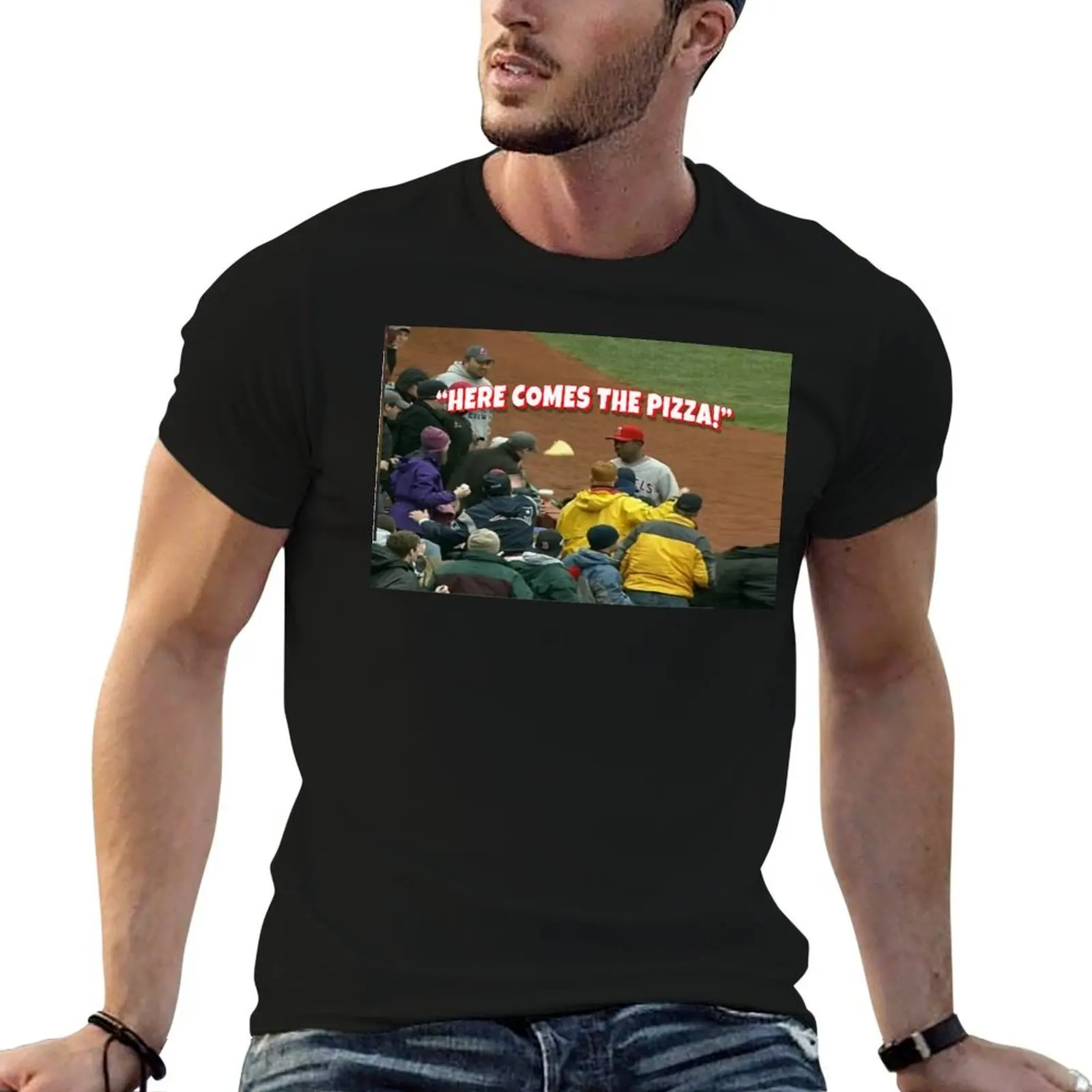 

Here Comes The Pizza T-Shirt essential t shirt t shirt man plain T-Shirt