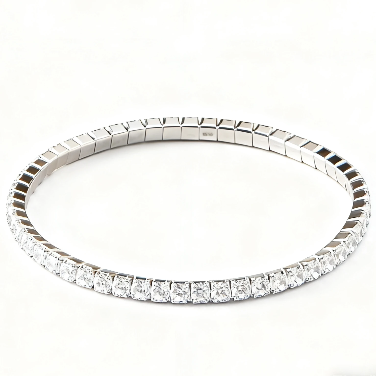 Thick Rhodium Plated  925 Sterling Silver Tennis Bracelet - Timeless Elegance for Every Occasion