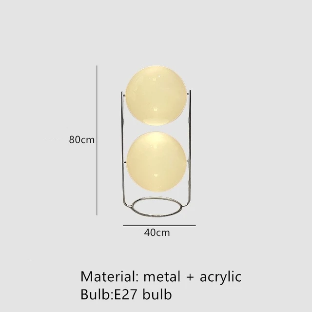 Delord Vloerlamp Eenvoudig Ontwerp Led Chroom Metaal Wit Acryl Bal Licht Woonkamer Hotelkamer Huisdecoratie Lamp
