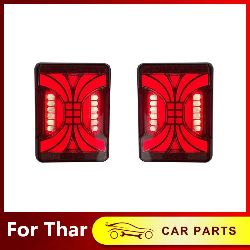 

1 пара светодиодных задних фонарей в сборе для Mahindra Thar 2020-2023 годов + тормоз + фонарь заднего хода + указатель поворота, светодиодный задний фонарь