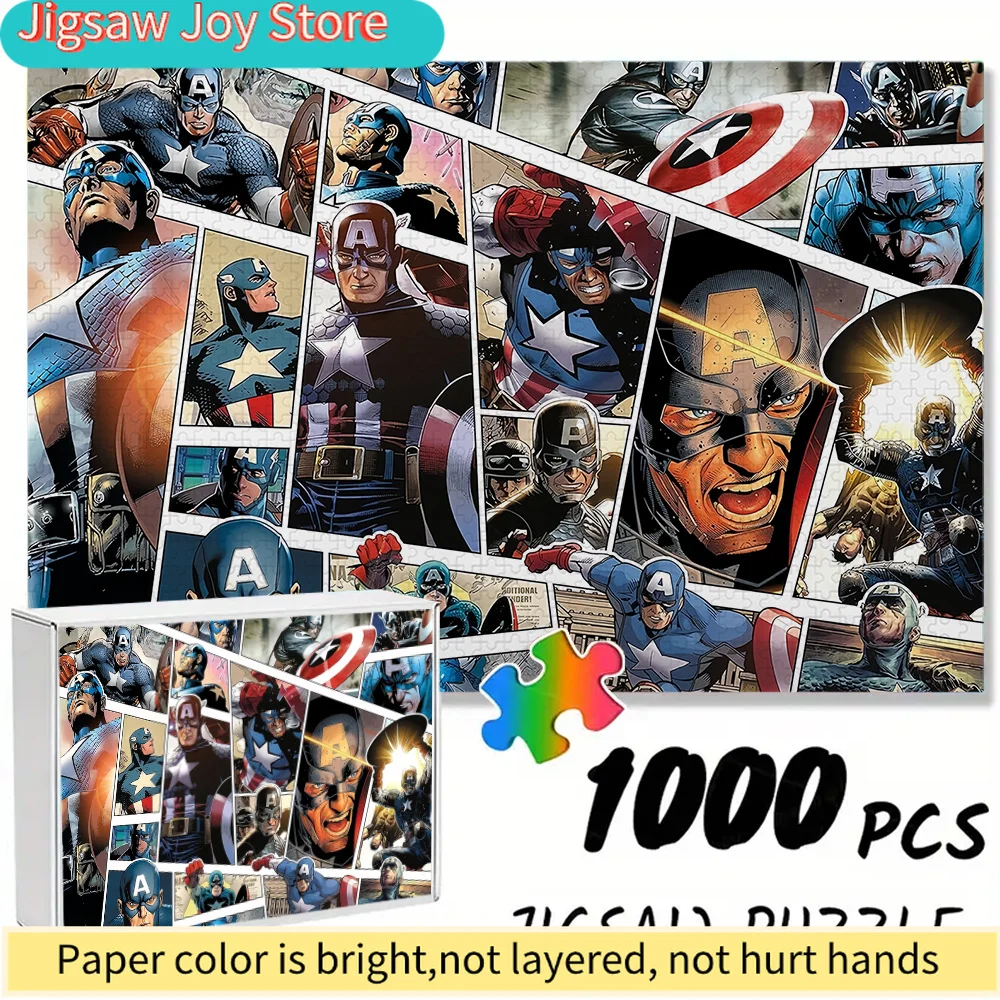 

Бесшовные пазлы на тему Marvel Z9.26-18 с различными изображениями Капитана Америки — прочные, толстые, отличные для взрослых.