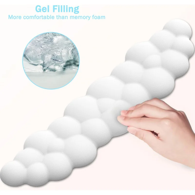 Cloud Mouse Pad with Wrist Rest and Keyboard , Ergonomic Gel Mousepad Computer , Pain Relie