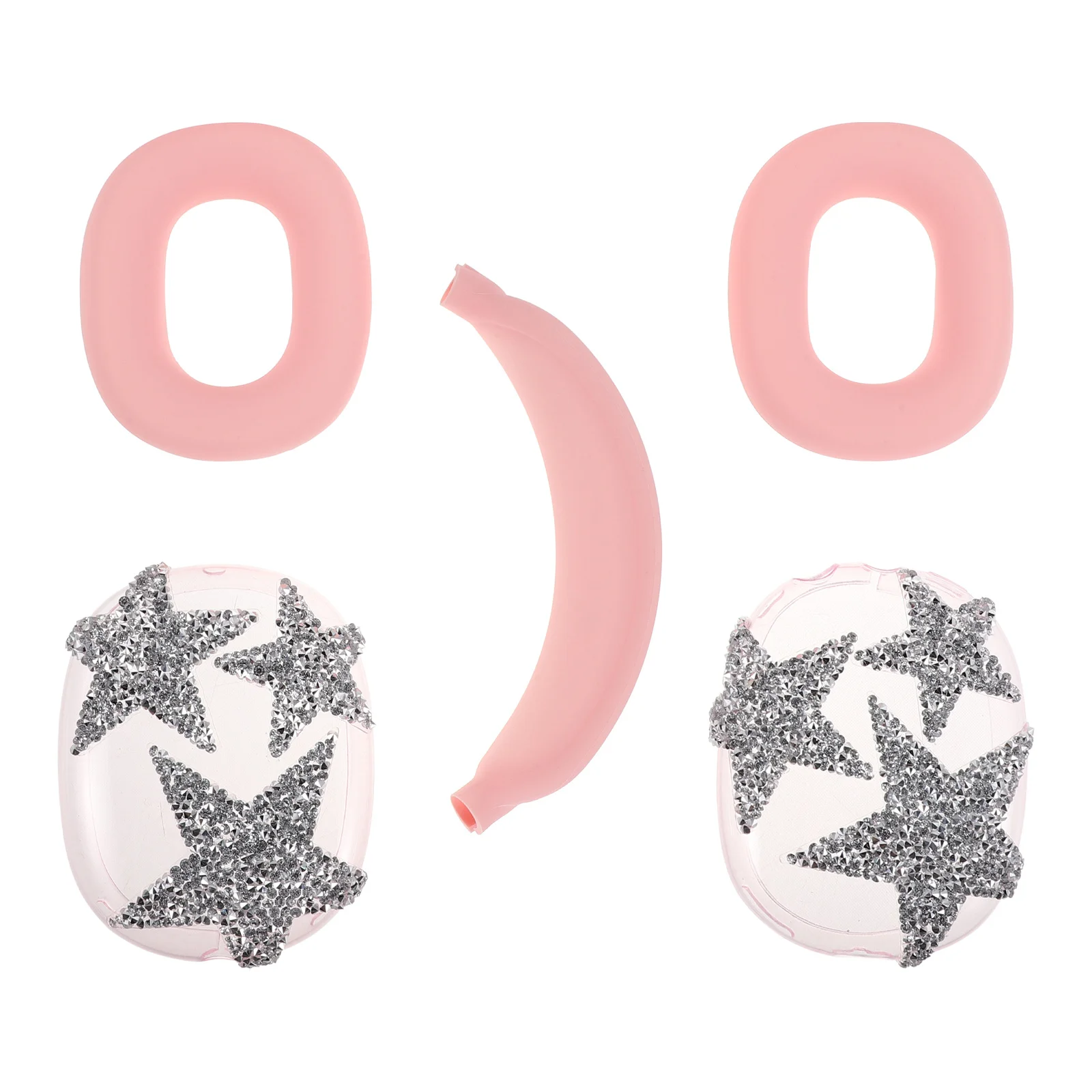 

1 Set Earphone Protective Cover Tpu Compatible 1 2 Shockproof Dustproof Clear Headphone Case Ear Cup Guard Pink