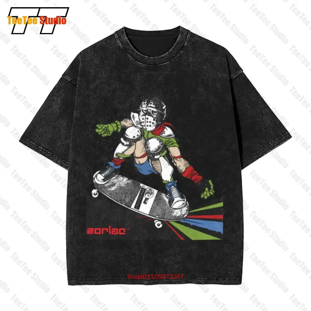 خمر 90S Zorlac لوح التزلج Pushead الفن T خمر المتضخم تي شيرت المحملة 1FB0