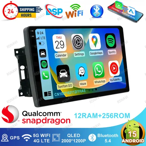 Android 15 Radio de coche para Jeep Wrangler 3 JK 2007 - 2018 unidad principal inalámbrica Carplay Auto GPS QLED DVD navegación Multimedia BT