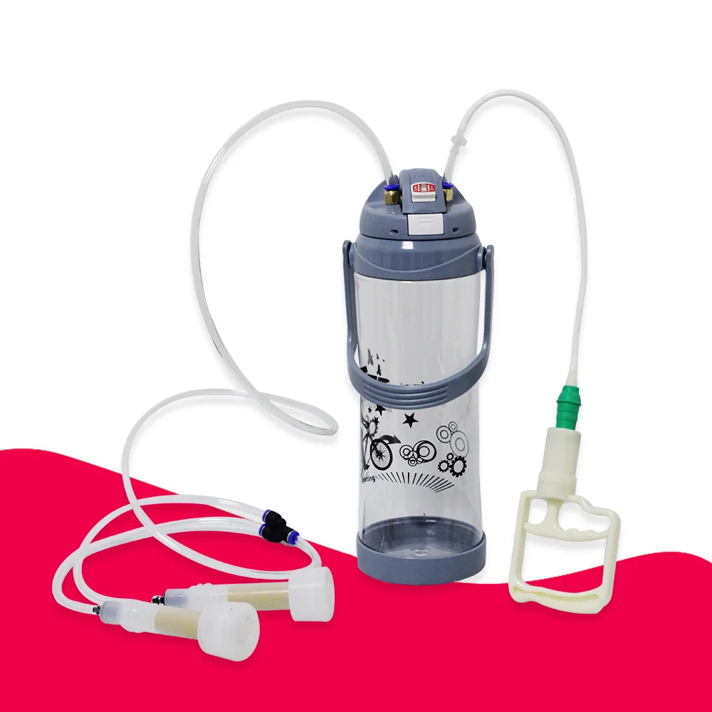 Mungitrice per mucche mungitrice elettrica portatile a impulsi doppia tettarella mungitrice manuale automatica per pompa a vuoto mungitrice per pene