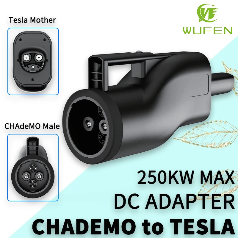 WUFEN EV Charging Station CHAdeMO Connector CHAdeMO to Tesla DC Adapter 250A 250KW for Tesla Cars Supporting 'CCS' Function