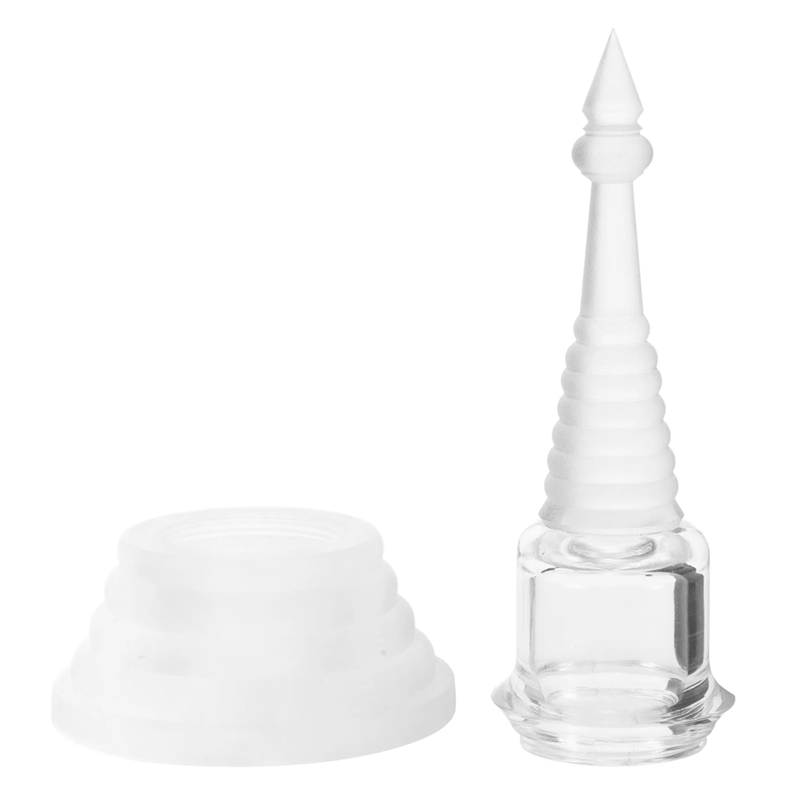 

Ornaments Offering Pagoda Vintage Office Decoration Acrylic Prop White Temple Tower