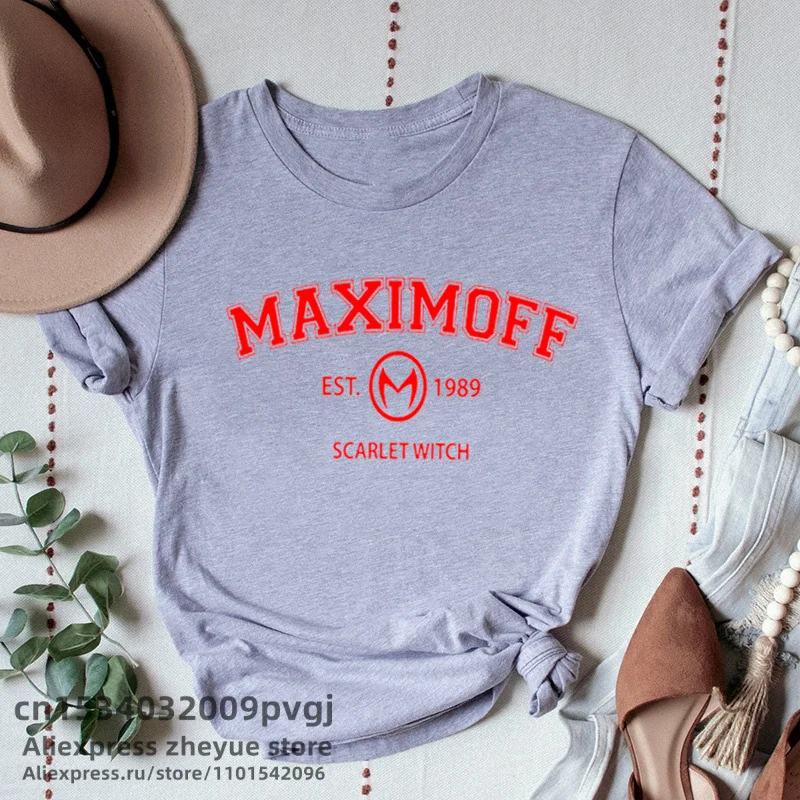 Wanda Maximoff 1989 Vintage Tshirts Women Men Wandavision TV Series Letter Print Woman T-shirt Top Short Sleeve T-shirts