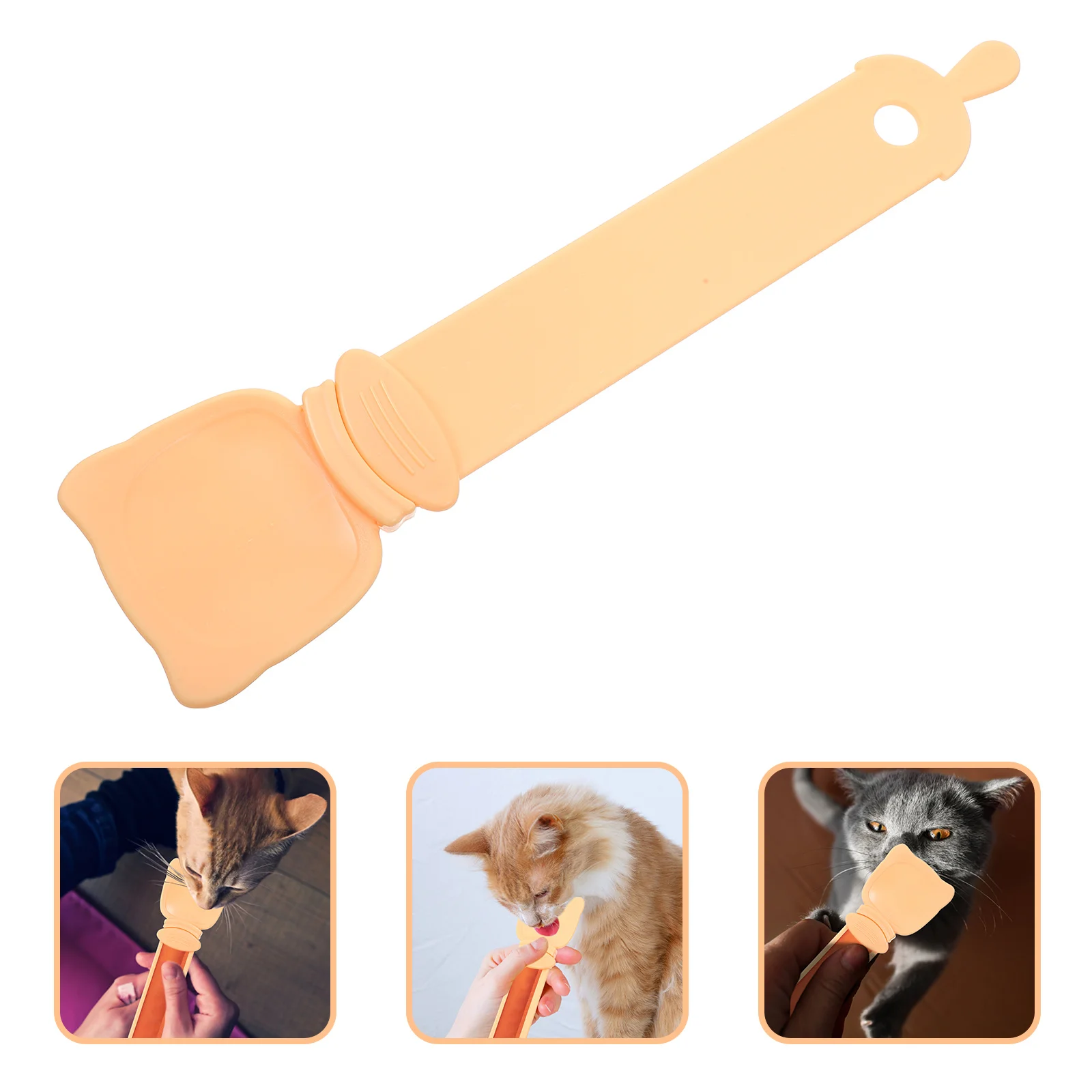 

Cat Strip Squeeze Spoon Hips Reusable Feeding Spoon For Wet Treats Portable Compact Cat Food Squeezer Household Outdoor Feeder