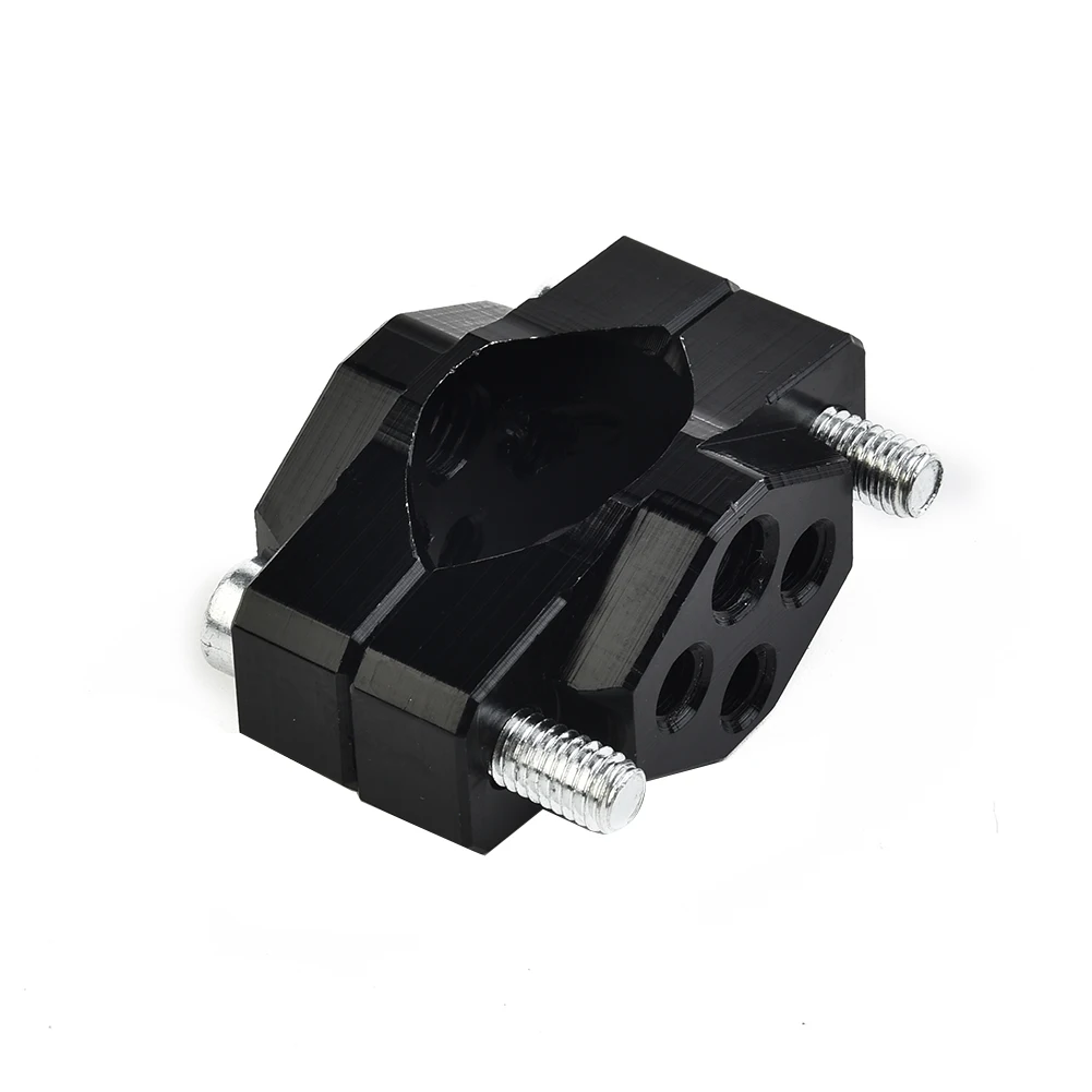 Adaptor Handlebar Bracket Clamp Holder Parts Accessories Aluminum Alloy Black Bumper Replacement Vehicle 1pcs New