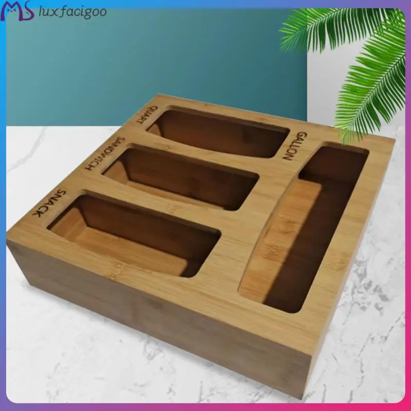 Kitchen Drawers Divider Square Sugar Packet Container For Kitchen Cabinets Home Multifunctional Tea Jewelry Holders Bamboo