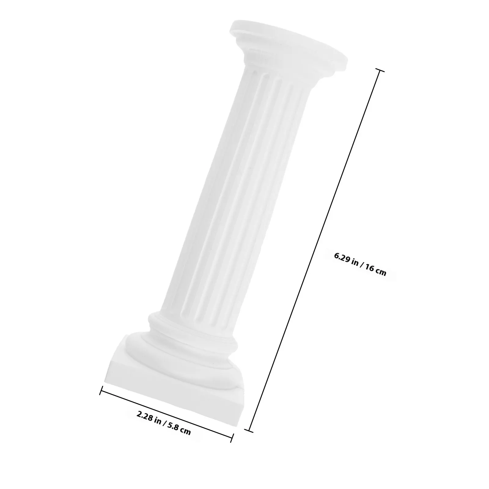 Roman Column Plaster Statue Ornament Delicate Texture Roman Pillar Display Base Stand Artistic Decor for Home Office Wedding