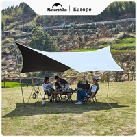 Naturehike 8-10 People Hexagonal Tent Canopy Sunshade Awning Outdoor Camping Large Black Coating Tarp Uv Sunshade Flysheet