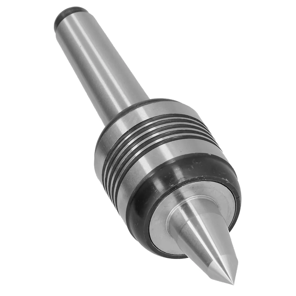 Triple Bearing Live Center 0.0002 Inch Precision 60 Degree Point Morse Taper Center Revolving Design Steel Construction