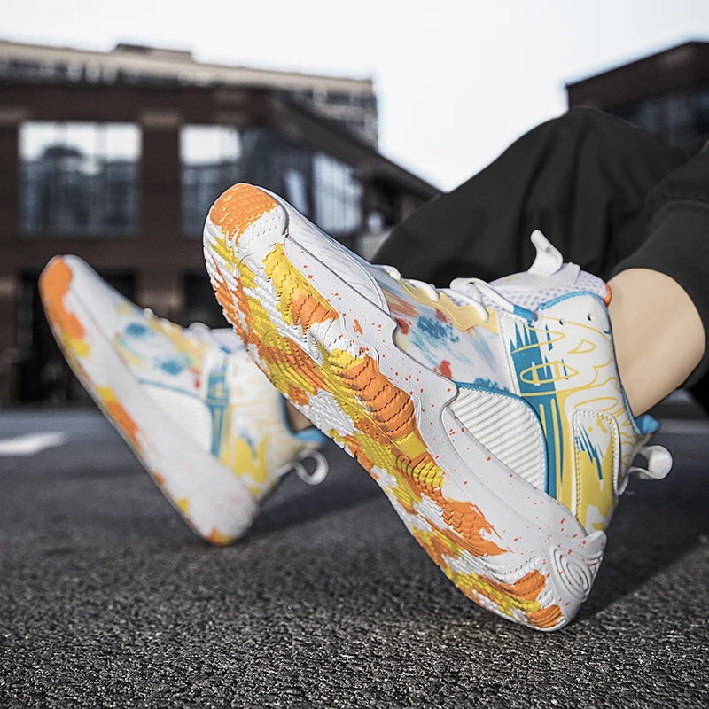

2025 New Men's Basketball Shoes Women's Summer Sports Shoes Indoor Non-Slip Wear-Resistant Sports Shoes