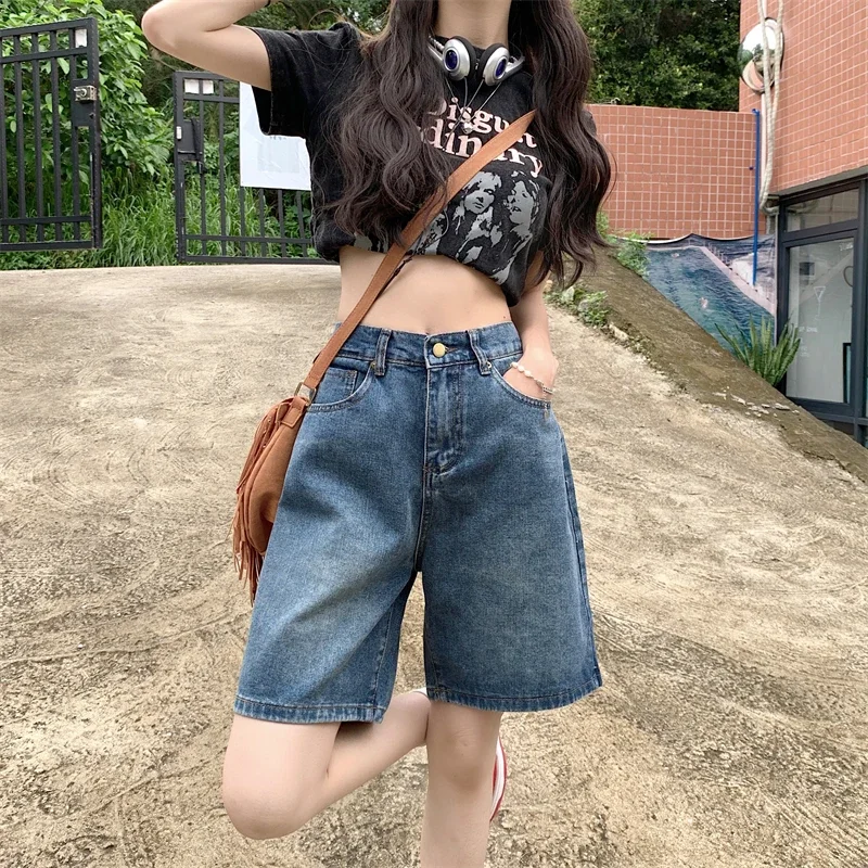 

Summer Denim Shorts For Women Jean Short Femme High Waist Korean Style Womans Clothing