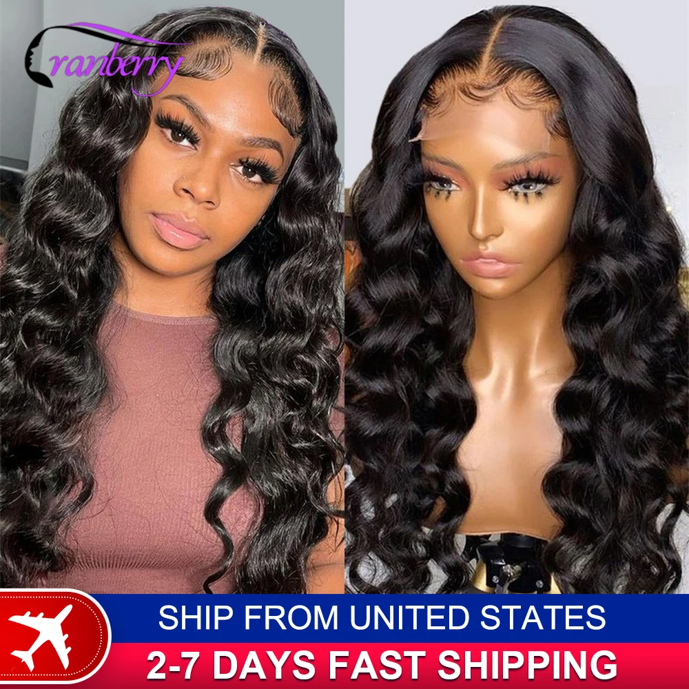 

Human Hair Lace Wigs Remy Brazilian Transparent Body Wave 4x4 Lace Closure Wig 180% Density Cranberry Hair 4x4 Lace Front Wig
