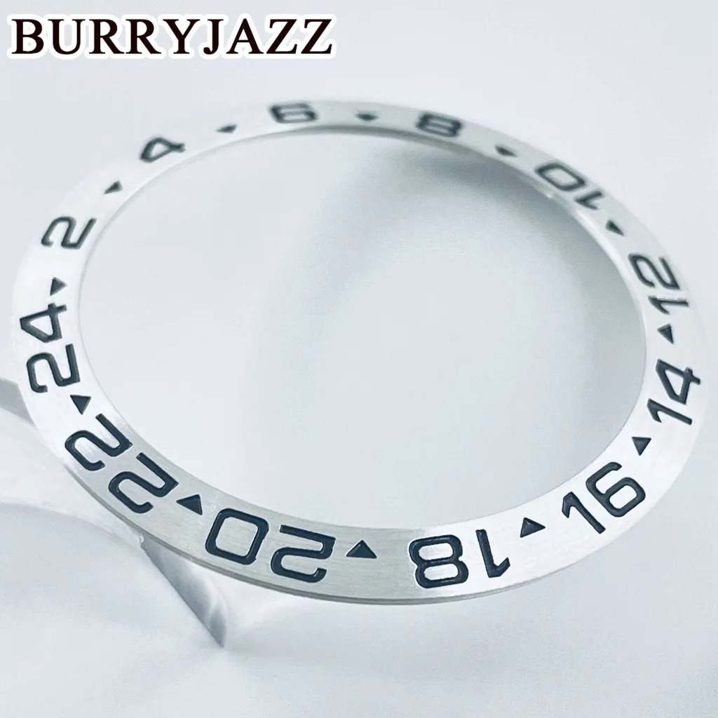 BURRYJAZZ 38 مللي متر حلقة ألومنيوم GMT غواص نمط ساعة الحافة إدراج ل 40 مللي متر ساعة حالات استبدال ملحق الغوص الحافة الدائري