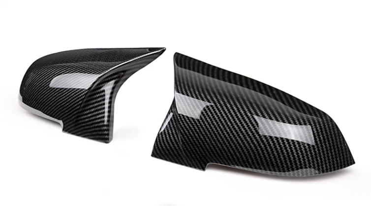 2 Pieces Rearview Mirror Cover Cap Carbon Black for BMW Series 1 2 3 4 X M 220i 328i 420i F20 F21 F22 F23 F30 F32 F33 F36 X1